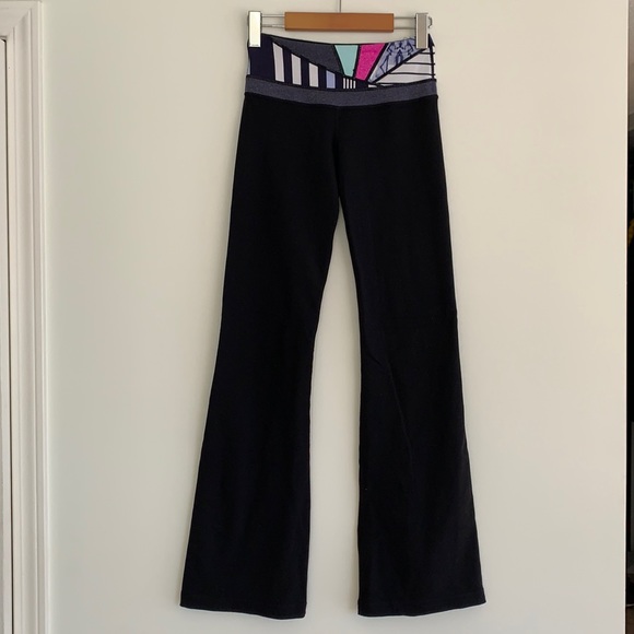 lululemon Groove Yoga Pant Quilt Waistband Luon Sz2